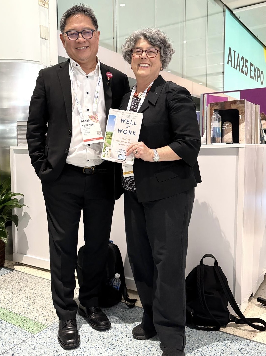 Dr. Sternberg with Yew Kee Cheong, FAIA, President of AIA International, 2025.