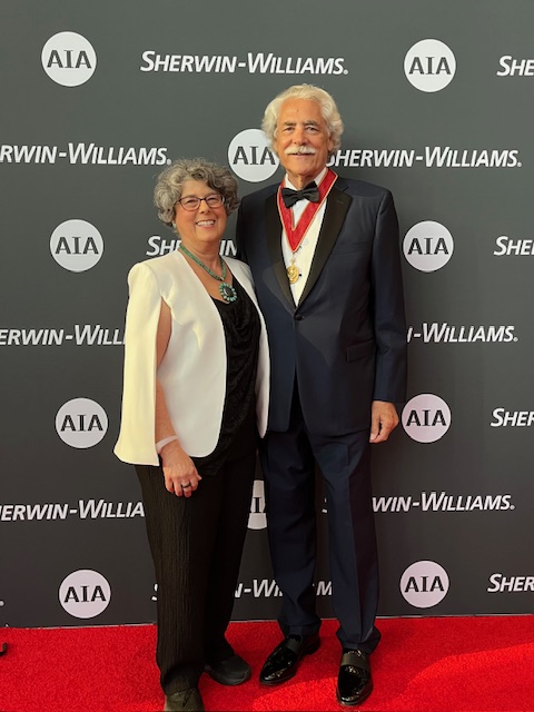 Dr. Sternberg with George Miller, FAIA, former president of AIA, 2025.